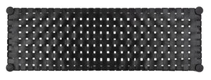 Safavieh Amalia Leather Weave Bench - Handcrafted Mindi Wood Frame, Stylish Seating For Modern & Classic Spaces Black Leather/Black BCH1001D