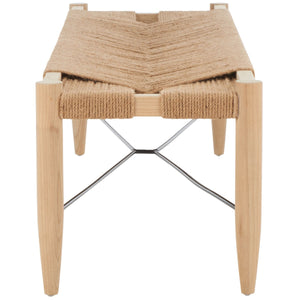 Safavieh Arcana Jute Bench XII23 Natural (Jute Rope) / Natural (Sungkai Wood) / Black (Metal) Wood/Metal BCH1002A