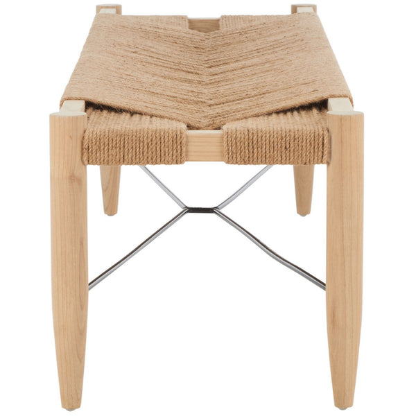 Safavieh Arcana Jute Bench XII23 Natural (Jute Rope) / Natural (Sungkai Wood) / Black (Metal) Wood/Metal BCH1002A