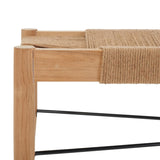 Safavieh Arcana Jute Bench XII23 Natural (Jute Rope) / Natural (Teak Wood) / Black (Metal) Wood/Metal BCH1002B