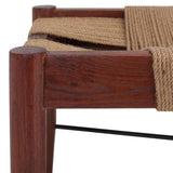 Safavieh Arcana Jute Bench XII23 Natural (Jute Rope) / Cognac (Sungkai Wood) /  Black (Metal) Wood/Metal BCH1002C