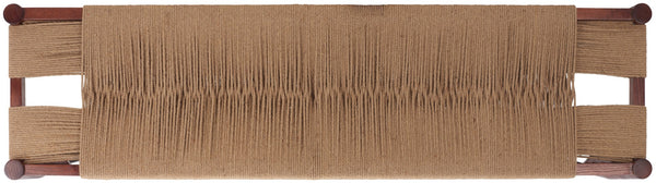 Safavieh Arcana Jute Bench XII23 Natural (Jute Rope) / Cognac (Sungkai Wood) /  Black (Metal) Wood/Metal BCH1002C