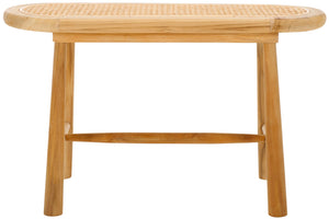 Safavieh Anikka Rattan Bench - Versatile Natural Texture For Coastal, Rustic, And Transitional Interiors BCH1200A