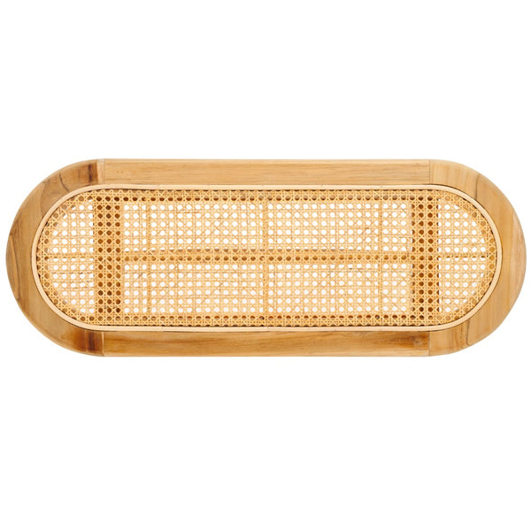 Safavieh Anikka Rattan Bench - Versatile Natural Texture For Coastal, Rustic, And Transitional Interiors BCH1200A