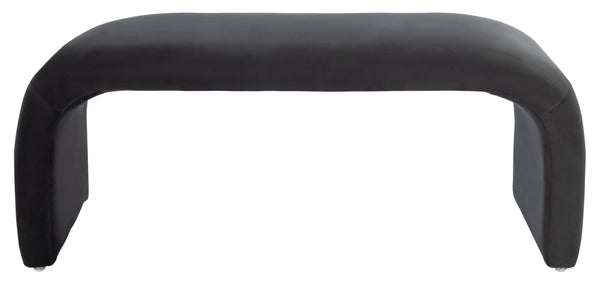 Safavieh Tenko Bench - Elegant Wood And Fabric Design, Perfect For Stylish Home Decor And Comfort Black Wood,Fabric,Foam Bch1300b