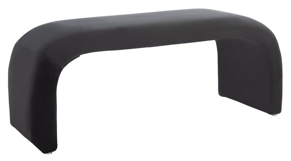 Safavieh Tenko Bench - Elegant Wood And Fabric Design, Perfect For Stylish Home Decor And Comfort Black Wood,Fabric,Foam Bch1300b