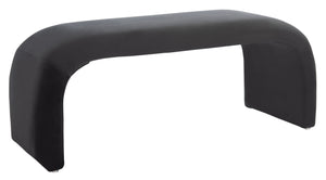 Safavieh Tenko Bench - Elegant Wood And Fabric Design, Perfect For Stylish Home Decor And Comfort Black Wood,Fabric,Foam Bch1300b