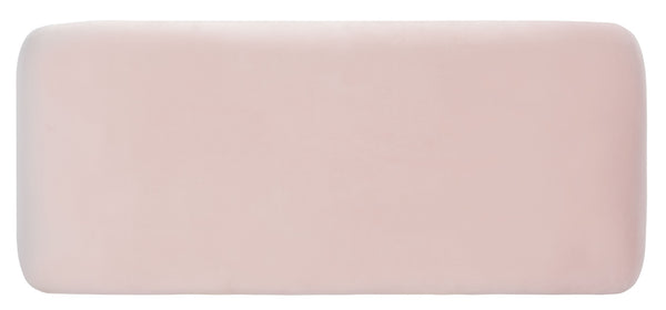 Safavieh Tenko Bench - Modern Minimalist Velvet Seating Solution With Curved Silhouette For Stylish Interiors Light Pink BCH1300C