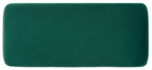 Safavieh Tenko Bench - Modern Minimalist Velvet Seating Solution With Curved Silhouette For Stylish Interiors Emerald BCH1300D