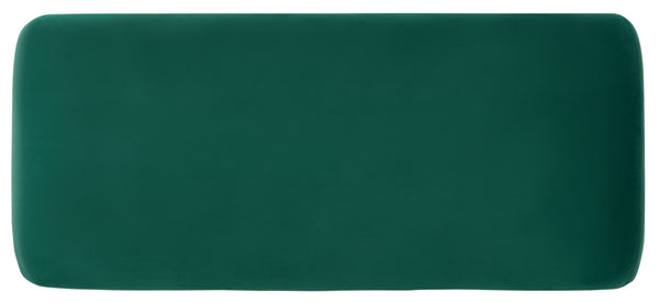 Safavieh Tenko Bench - Modern Minimalist Velvet Seating Solution With Curved Silhouette For Stylish Interiors Emerald BCH1300D