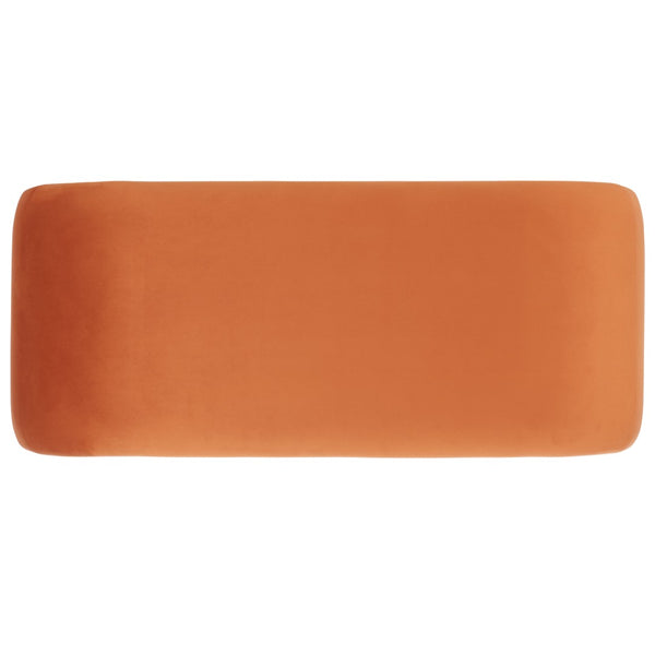 Safavieh Tenko Bench - Modern Minimalist Velvet Seating Solution With Curved Silhouette For Stylish Interiors Rust BCH1300E