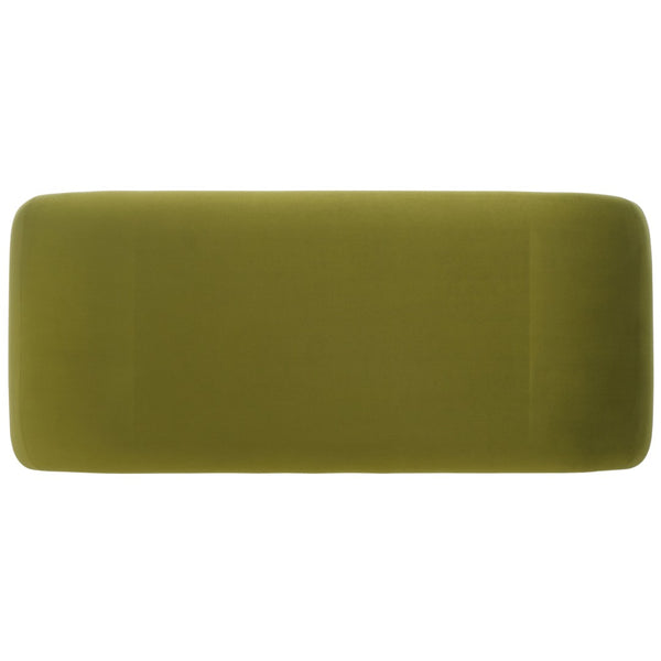 Safavieh Tenko Bench - Elegant Upholstered Seating With Curved Design For Entryways, Living Rooms & Bedrooms Olive BCH1300F