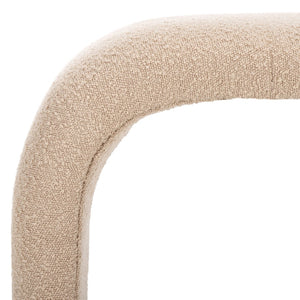 Safavieh Tenko Bench - Elegant Upholstered Seating With Curved Design For Entryways, Living Rooms & Bedrooms Tan BCH1300G