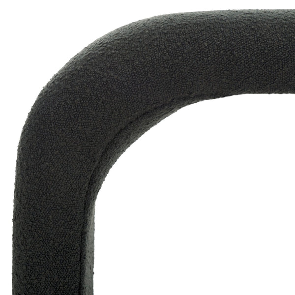Safavieh Tenko Bench - Elegant Upholstered Seating With Curved Design For Entryways, Living Rooms & Bedrooms Black BCH1300H