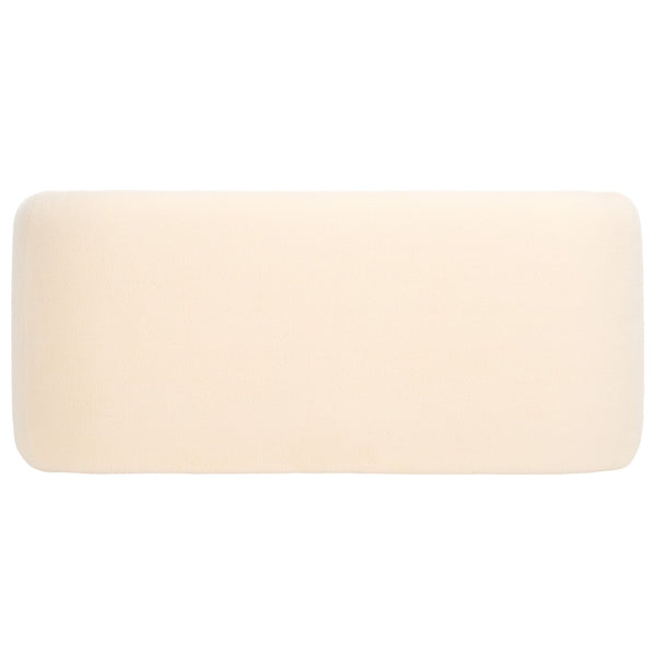 Safavieh Tenko Bench - Elegant Upholstered Seating With Curved Design For Entryways, Living Rooms & Bedrooms Cream BCH1300J