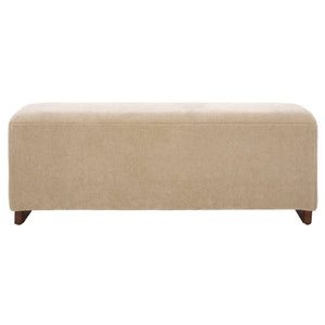 Safavieh Kowal Storage Bench In Sand - Stylish Solid Wood Seating With Cozy Cushion & Hidden Storage Solutions Sand Metal,Wood,Fabric,Foam Bch1301a