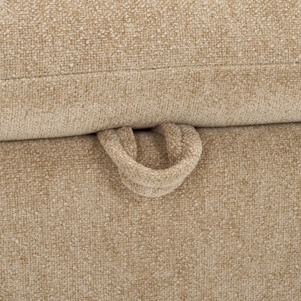 Safavieh Kowal Storage Bench In Sand - Stylish Solid Wood Seating With Cozy Cushion & Hidden Storage Solutions Sand Metal,Wood,Fabric,Foam Bch1301a