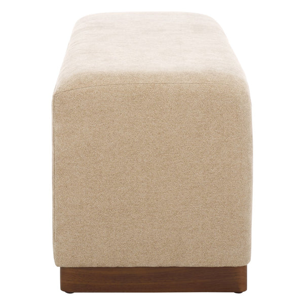 Safavieh Kowal Storage Bench In Sand - Stylish Solid Wood Seating With Cozy Cushion & Hidden Storage Solutions Sand Metal,Wood,Fabric,Foam Bch1301a