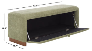 Kowal Storage Bench With Hidden Lift-Top Storage, Solid Wood Frame And Cushioned Seat For Entryway Comfort And Clutter-Free Living
