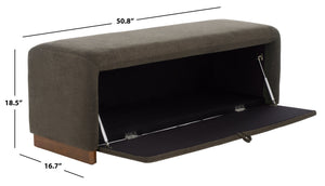 Kowal Storage Bench With Hidden Lift-Top Storage, Solid Wood Frame And Cushioned Seat For Entryway Comfort And Clutter-Free Living