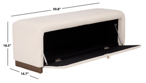 Kowal Storage Bench With Hidden Lift-Top Storage, Solid Wood Frame And Cushioned Seat For Entryway Comfort And Clutter-Free Living