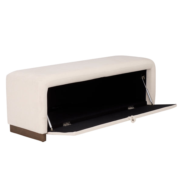 Kowal Storage Bench With Hidden Lift-Top Storage, Solid Wood Frame And Cushioned Seat For Entryway Comfort And Clutter-Free Living