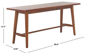 Safavieh Florent Bench - Stylish Wood And Metal Design For Modern Spaces, Perfect For Entryways And Living Rooms Walnut Wood And Metal Bch1400a