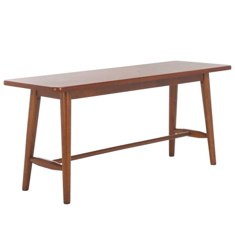 Safavieh Florent Bench – Elegant Contemporary Design For Dining, Entryway, Or Lounge With Versatile Style Walnut BCH1400A