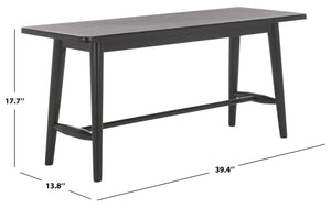 Safavieh Florent Bench - Stylish Wood And Metal Design For Modern Spaces, Perfect For Entryways And Living Rooms Black Wood And Metal Bch1400b