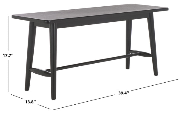 Safavieh Florent Bench - Stylish Wood And Metal Design For Modern Spaces, Perfect For Entryways And Living Rooms Black Wood And Metal Bch1400b