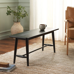 Safavieh Florent Bench - Stylish Wood And Metal Design For Modern Spaces, Perfect For Entryways And Living Rooms Black Wood And Metal Bch1400b