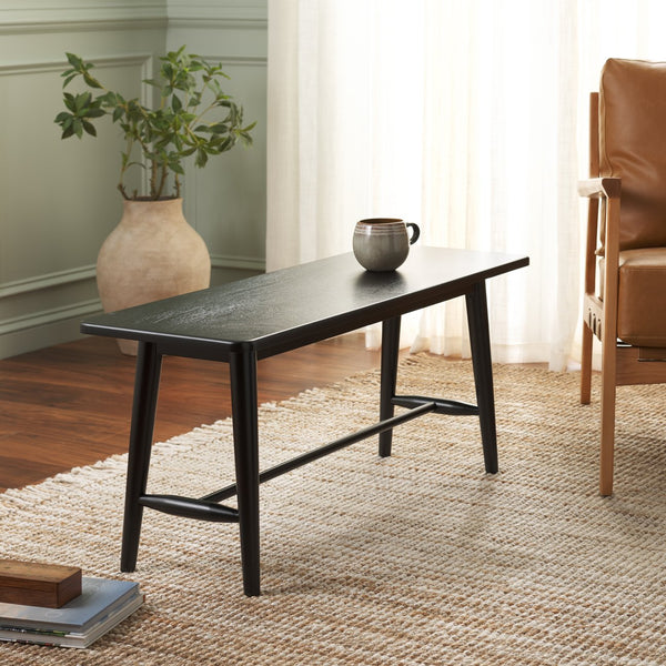 Safavieh Florent Bench - Stylish Wood And Metal Design For Modern Spaces, Perfect For Entryways And Living Rooms Black Wood And Metal Bch1400b