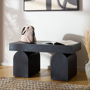 Safavieh Hanra Bench - Sleek And Durable Seating For Entryways, Dining Nooks, Or Bedrooms - Modern Minimalism Black BCH2300A