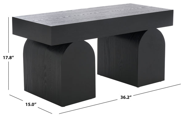 Safavieh Hanra Bench – Timelessly Elegant Wooden Design For Stylish Home Decor And Comfort Seating Solution Black Wood Bch2300a