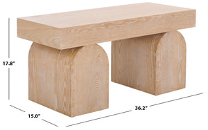 Safavieh Hanra Bench – Timelessly Elegant Wooden Design For Stylish Home Decor And Comfort Seating Solution Bleached White Wood Bch2300b