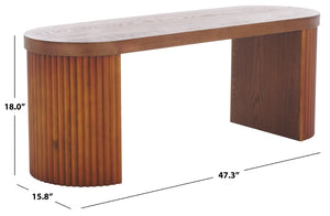 Safavieh Enoki Bench - Modern Elegance For Entryways Or Dining Rooms With Durable, Stylish Design And Comfort Walnut BCH2301A
