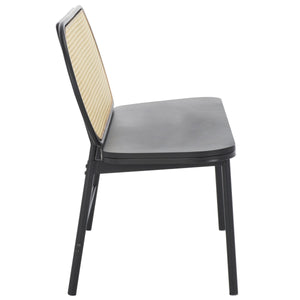 Safavieh Quillion Cane Bench  XII23 Black / Natural  Wood BCH2500A