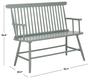 Safavieh Eton Bench - Elegant Rubberwood Seating For Entryways, Dining Areas & Living Rooms, Easy Assembly Sage BCH3300A