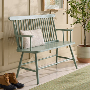 Safavieh Eton Bench - Elegant Rubberwood Seating For Entryways, Dining Areas & Living Rooms, Easy Assembly Sage BCH3300A