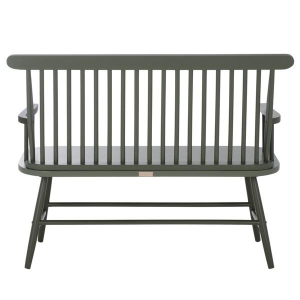 Safavieh Eton Bench - Elegant Rubberwood Seating For Entryways, Dining Areas & Living Rooms, Easy Assembly Dark Green BCH3300B