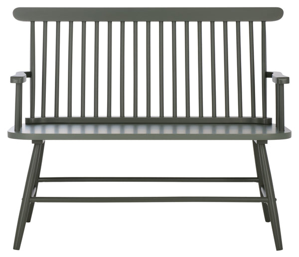 Safavieh Eton Bench - Elegant Rubberwood Seating For Entryways, Dining Areas & Living Rooms, Easy Assembly Dark Green BCH3300B