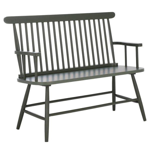 Safavieh Eton Bench - Elegant Rubberwood Seating For Entryways, Dining Areas & Living Rooms, Easy Assembly Dark Green BCH3300B