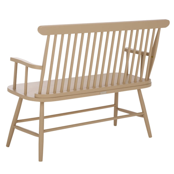 Safavieh Eton Bench - Elegant Rubberwood Seating For Entryways, Dining Areas & Living Rooms, Easy Assembly Khaki BCH3300C