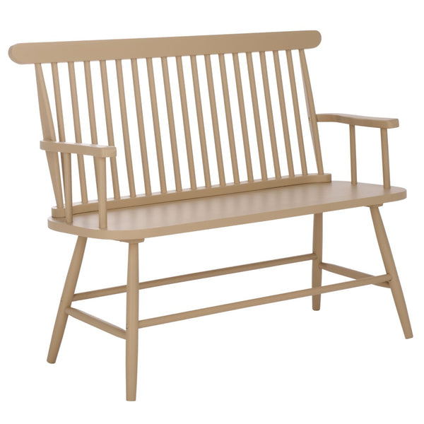 Safavieh Eton Bench - Elegant Rubberwood Seating For Entryways, Dining Areas & Living Rooms, Easy Assembly Khaki BCH3300C