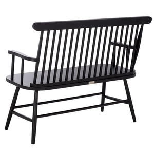 Safavieh Eton Bench - Elegant Rubberwood Seating For Entryways, Dining Areas & Living Rooms, Easy Assembly Black BCH3300D