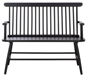 Safavieh Eton Bench - Elegant Rubberwood Seating For Entryways, Dining Areas & Living Rooms, Easy Assembly Black BCH3300D