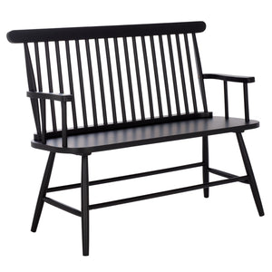 Safavieh Eton Bench - Elegant Rubberwood Seating For Entryways, Dining Areas & Living Rooms, Easy Assembly Black BCH3300D