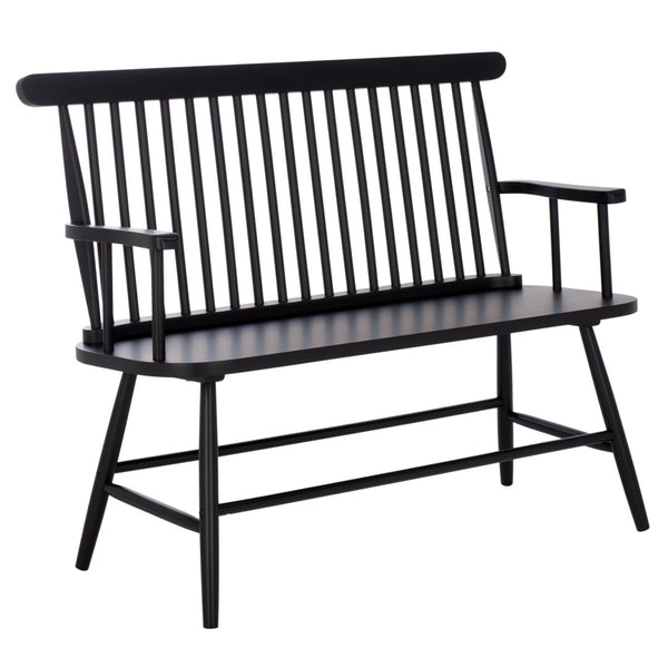 Safavieh Eton Bench - Elegant Rubberwood Seating For Entryways, Dining Areas & Living Rooms, Easy Assembly Black BCH3300D