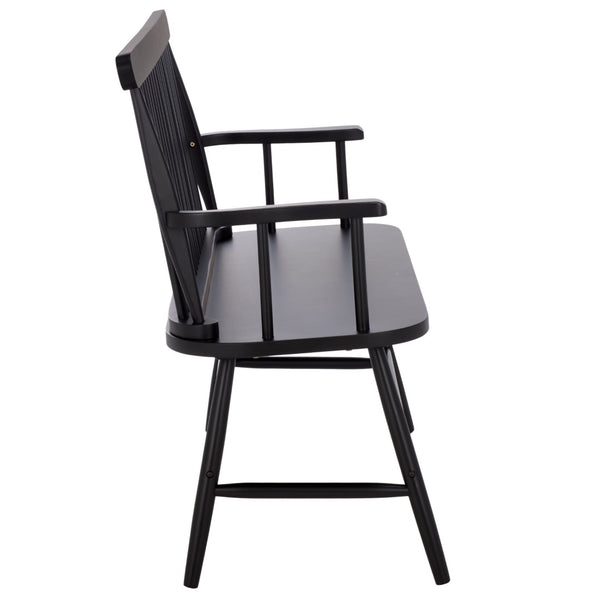 Safavieh Eton Bench - Elegant Rubberwood Seating For Entryways, Dining Areas & Living Rooms, Easy Assembly Black BCH3300D