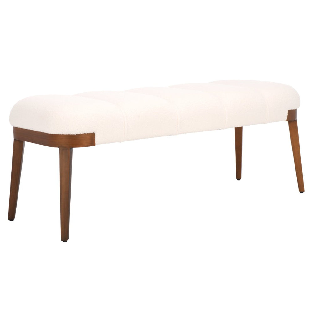 Safavieh Maila Mid-Century Modern Bench - Plush Cream Velvet Seat With Copper-Finish Legs For Chic Elegance BCH3400A